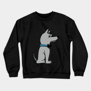 grey dog with papillon Crewneck Sweatshirt